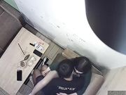 小情侣就是有激情啊中午吃饭的时候还要在包间里偷偷来一炮