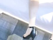 蓝色超短裙高跟 无套内射笔直长美腿