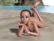黑色女孩在荒岛上户外被巨大阴茎操了一把
