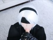 Vancouver Prostitute in 2b Cosplay gets Huge Anal Cream