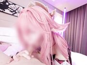 大长腿气质尤物御姐女神cos八重神子，魔鬼身材主动上位骑乘，大屁股撞击的声音真动听_极度淫骚