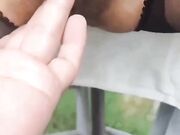 求了嫂子一个月，她才答应跟我出去户外做爱！无套操喷十几次
