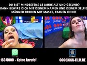 让一群大屌男在自己嘴里射精的熟女