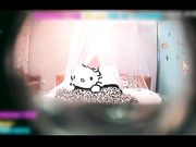 酒店偷拍娇小漂亮的牛仔短裤大学美女-1
