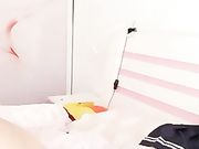 手机直播美女主播学生制服香蕉带套疯狂抽插自慰喜欢不要错过X