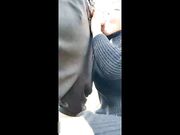 幼儿园老师 户外追求刺激打野战 不敢大声叫