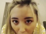 WMAF | Cute Asian in Yellow Dress Blows Boyfrien