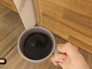用坚硬的鸡巴招待起床的继姐 早晨做爱