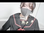 香港网红极品美少女《HongKongDoll》番外短片 开档黑丝精油白皙圆臀 爆干粉嫩美穴怒射美